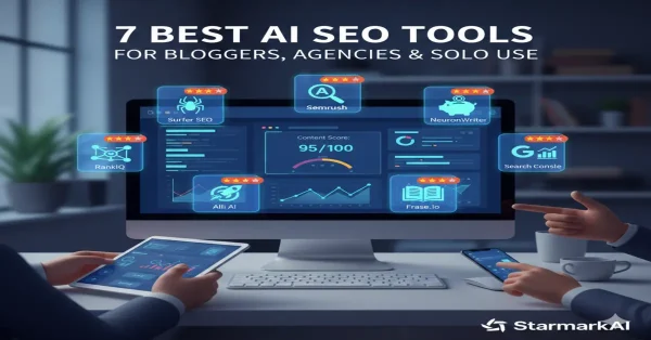 7 Best AI SEO tools for bloggers, agencies, and solo marketers by StarmarkAI